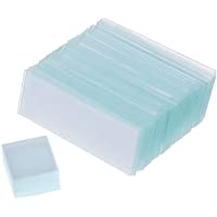 UEETEK Diapositivas de microscopio en blanco y vidrio de cubierta cuadrada para microscopio óptico
